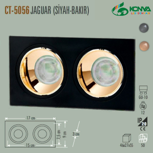 Cata CT-5056 Jaguar İkili Spot - Siyah-Bakır Boş Kasa