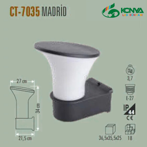 Cata CT-7035 Madrid Bahçe Armatürü Aplik E27