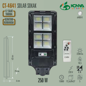 Cata CT-4641 250W Solar Sokak Armatürü