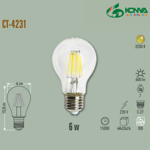 Cata CT-4231 6W Edison Led Ampul - E27 Günışığı