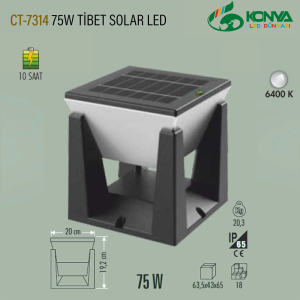 Cata CT-7314 75W Tibet Set Üstü Solar Led Armatür