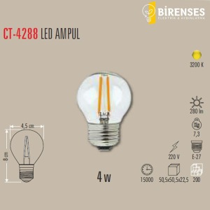 Cata CT-4288 4W Rustik Led Ampul - E27 Günışığı